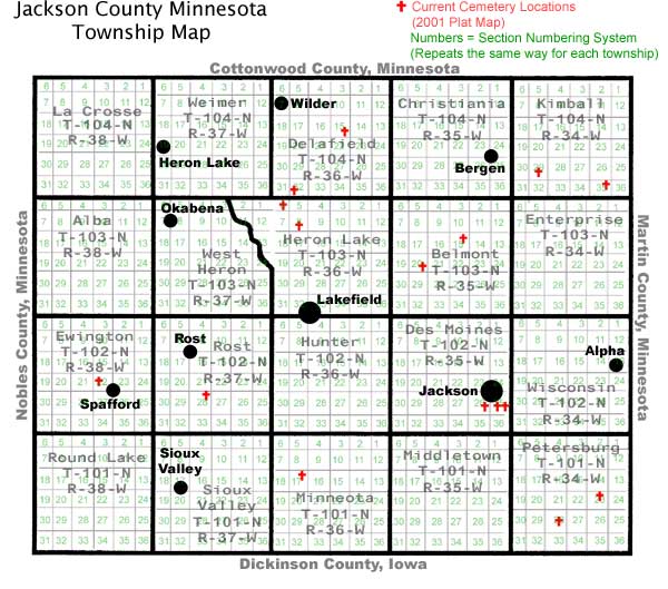 Jackson County Township Map